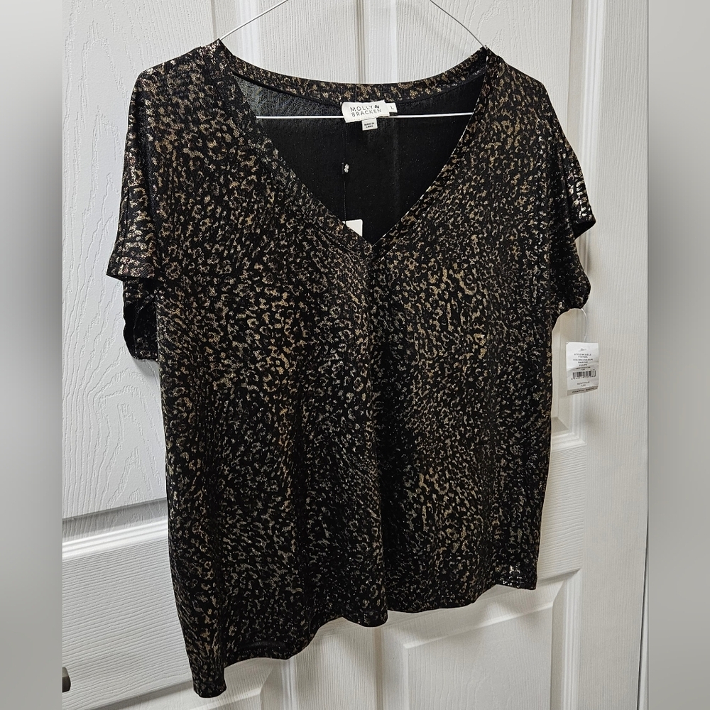 Molly Bracken Printed Shirt, NWOT
